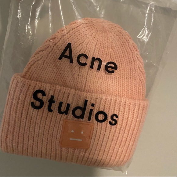 ACNE STUDIOS pink pansy face beanie - Picture 8 of 8